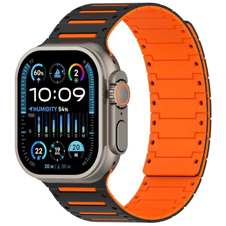 繽紛靈魂鋼琴軟磁性雙色錶帶，適用於 Apple Watch 46mm / 49mm / 45mm / 44mm