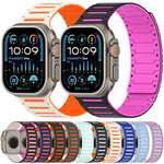繽紛靈魂鋼琴軟磁性雙色錶帶，適用於 Apple Watch 46mm / 49mm / 45mm / 44mm