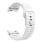 波浪紋縫線反扣 20mm 矽膠錶帶，適用於 Samsung Galaxy Watch 7 40mm / 44mm