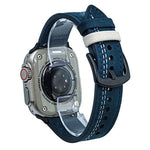 7 線三角星扣拉起皮革錶帶，適用於 Apple Watch 46mm / 49mm / 45mm / 44mm，適用於 Apple Watch 42mm / 41mm / 40mm / 38mm