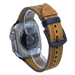 7 線三角星扣拉起皮革錶帶，適用於 Apple Watch 46mm / 49mm / 45mm / 44mm，適用於 Apple Watch 42mm / 41mm / 40mm / 38mm