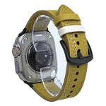7 線三角星扣拉起皮革錶帶，適用於 Apple Watch 46mm / 49mm / 45mm / 44mm，適用於 Apple Watch 42mm / 41mm / 40mm / 38mm