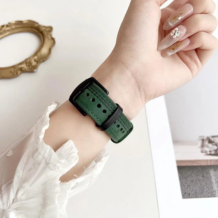 7 線三角星扣拉起皮革錶帶，適用於 Apple Watch 46mm / 49mm / 45mm / 44mm，適用於 Apple Watch 42mm / 41mm / 40mm / 38mm