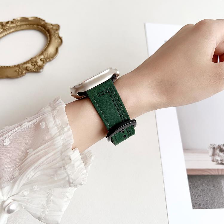 7 線三角星扣拉起皮革錶帶，適用於 Apple Watch 46mm / 49mm / 45mm / 44mm，適用於 Apple Watch 42mm / 41mm / 40mm / 38mm