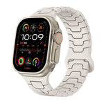 鋼龍鱗磁吸矽膠錶帶，適用於 Apple Watch 46mm / 49mm / 45mm / 44mm