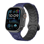 鋼龍鱗磁吸矽膠錶帶，適用於 Apple Watch 46mm / 49mm / 45mm / 44mm
