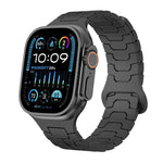 鋼龍鱗磁吸矽膠錶帶，適用於 Apple Watch 46mm / 49mm / 45mm / 44mm