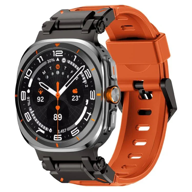 Explorer 金屬錶頭氟橡膠錶帶，適用於 Samsung Galaxy Watch Ultra 47mm / Ultra 2025