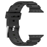 鑽石紋理雙色矽膠錶帶，適用於 Apple Watch 46mm / 49mm / 45mm / 44mm