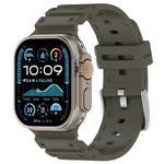 鑽石紋理雙色矽膠錶帶，適用於 Apple Watch 46mm / 49mm / 45mm / 44mm