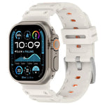 鑽石紋理雙色矽膠錶帶，適用於 Apple Watch 46mm / 49mm / 45mm / 44mm