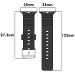 鑽石紋理雙色矽膠錶帶，適用於 Apple Watch 46mm / 49mm / 45mm / 44mm