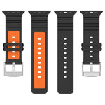 鑽石紋理雙色矽膠錶帶，適用於 Apple Watch 46mm / 49mm / 45mm / 44mm
