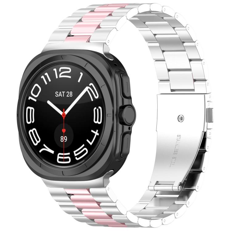 三珠不鏽鋼錶帶附拆卸工具，適用於 Samsung Galaxy Watch8 / Watch8 Classic