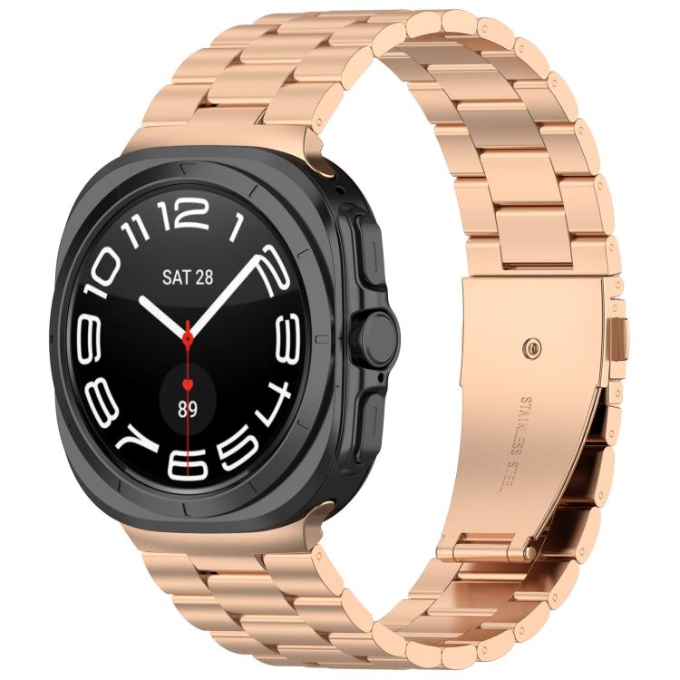三珠不鏽鋼錶帶附拆卸工具，適用於 Samsung Galaxy Watch8 / Watch8 Classic