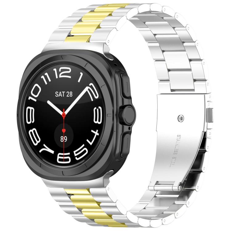 三珠不鏽鋼錶帶附拆卸工具，適用於 Samsung Galaxy Watch8 / Watch8 Classic