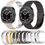 三珠不鏽鋼錶帶附拆卸工具，適用於 Samsung Galaxy Watch8 / Watch8 Classic