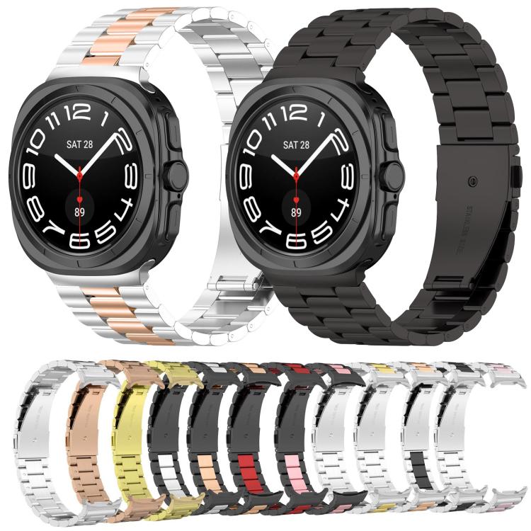 三珠不鏽鋼錶帶附拆卸工具，適用於 Samsung Galaxy Watch8 / Watch8 Classic