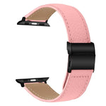 荔枝紋黑色龜背扣皮革錶帶，適用於 Apple Watch 46mm / 49mm / 45mm / 44mm，適用於 Apple Watch 42mm / 41mm / 40mm / 38mm