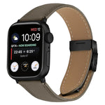 荔枝紋黑色龜背扣皮革錶帶，適用於 Apple Watch 46mm / 49mm / 45mm / 44mm，適用於 Apple Watch 42mm / 41mm / 40mm / 38mm