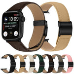 荔枝紋黑色龜背扣皮革錶帶，適用於 Apple Watch 46mm / 49mm / 45mm / 44mm，適用於 Apple Watch 42mm / 41mm / 40mm / 38mm
