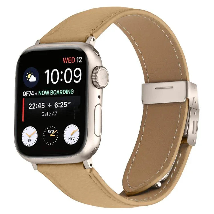 荔枝紋星光色龜背扣皮革錶帶，適用於 Apple Watch 46mm / 49mm / 45mm / 44mm，適用於 Apple Watch 42mm / 41mm / 40mm / 38mm