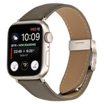 荔枝紋星光色龜背扣皮革錶帶，適用於 Apple Watch 46mm / 49mm / 45mm / 44mm，適用於 Apple Watch 42mm / 41mm / 40mm / 38mm