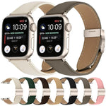 荔枝紋星光色龜背扣皮革錶帶，適用於 Apple Watch 46mm / 49mm / 45mm / 44mm，適用於 Apple Watch 42mm / 41mm / 40mm / 38mm