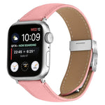 荔枝紋銀色龜背扣皮革錶帶，適用於 Apple Watch 46mm / 49mm / 45mm / 44mm，適用於 Apple Watch 42mm / 41mm / 40mm / 38mm
