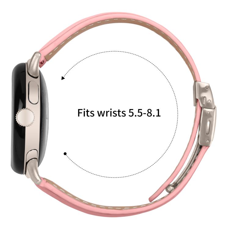 荔枝紋星光龜背扣皮革錶帶，適用於 Google Pixel Watch 4 / 3 / 2 / 1 41mm