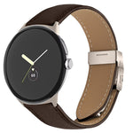 荔枝紋星光龜背扣皮革錶帶，適用於 Google Pixel Watch 4 / 3 / 2 / 1 41mm