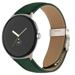 荔枝紋星光龜背扣皮革錶帶，適用於 Google Pixel Watch 4 / 3 / 2 / 1 41mm
