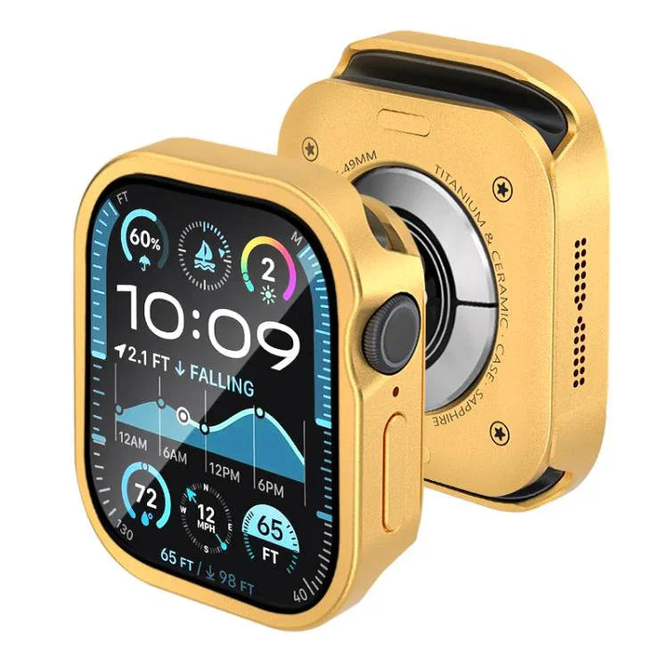 鋼化膜一體成型鋁合金錶殼，適用於 Apple Watch Series 11 / 10 46mm