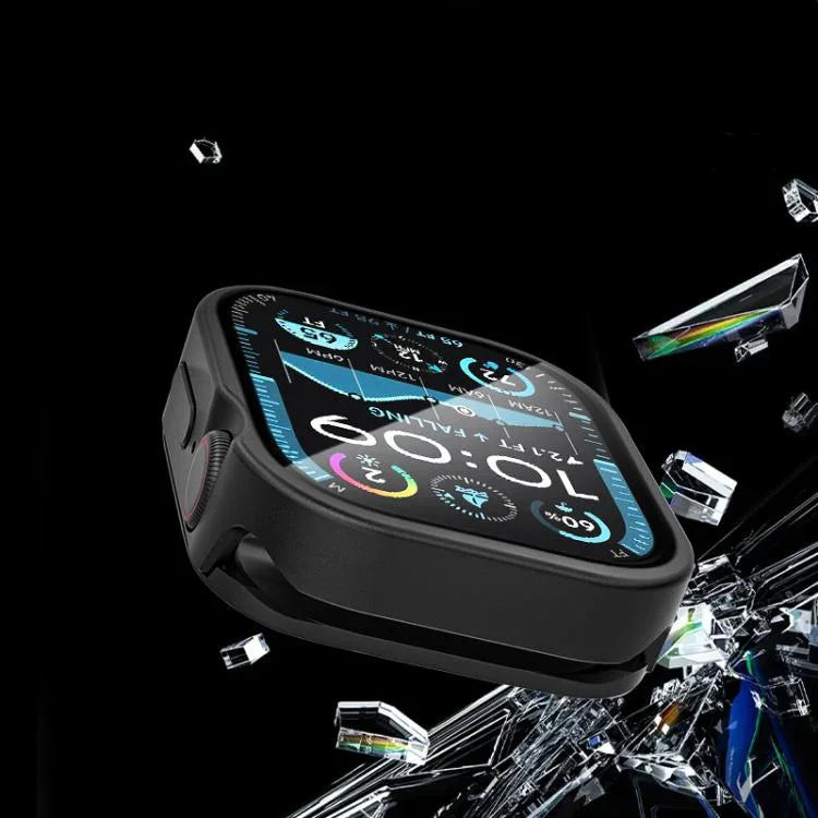 鋼化膜一體成型鋁合金錶殼，適用於 Apple Watch Series 11 / 10 46mm