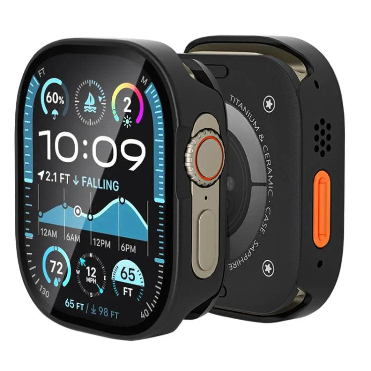 鋼化膜一體成型鋁合金錶殼，適用於 Apple Watch Ultra 3 / 2 / 1 49mm