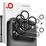 2片裝 NORTHJO 相機鏡頭保護 3D 夜拍鋼化玻璃膜，適用於 iPhone 17 Pro Max、iPhone 17 Pro、iPhone 17、iPhone Air