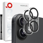 2片裝 NORTHJO 相機鏡頭保護 3D 夜拍鋼化玻璃膜，適用於 iPhone 17 Pro Max、iPhone 17 Pro、iPhone 17、iPhone Air