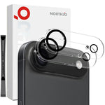 2片裝 NORTHJO 相機鏡頭保護 3D 夜拍鋼化玻璃膜，適用於 iPhone 17 Pro Max、iPhone 17 Pro、iPhone 17、iPhone Air