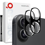 2片裝 NORTHJO 相機鏡頭保護 3D 高清鋼化玻璃膜，適用於 iPhone 17 Pro Max、iPhone 17 Pro、iPhone 17、iPhone Air