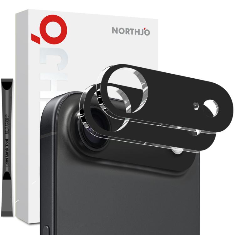 2片裝 NORTHJO 相機鏡頭保護 3D 高清鋼化玻璃膜，適用於 iPhone 17 Pro Max、iPhone 17 Pro、iPhone 17、iPhone Air