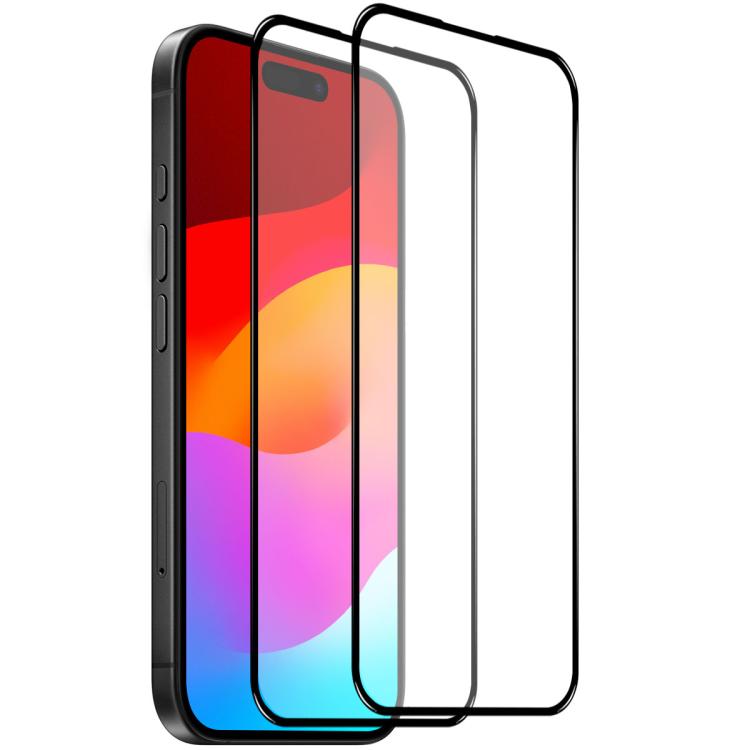 2片裝 NORTHJO A++ 0.3mm 全膠絲印鋼化玻璃膜，適用於 iPhone 17 Pro Max、iPhone 17 Pro、iPhone 17、iPhone Air