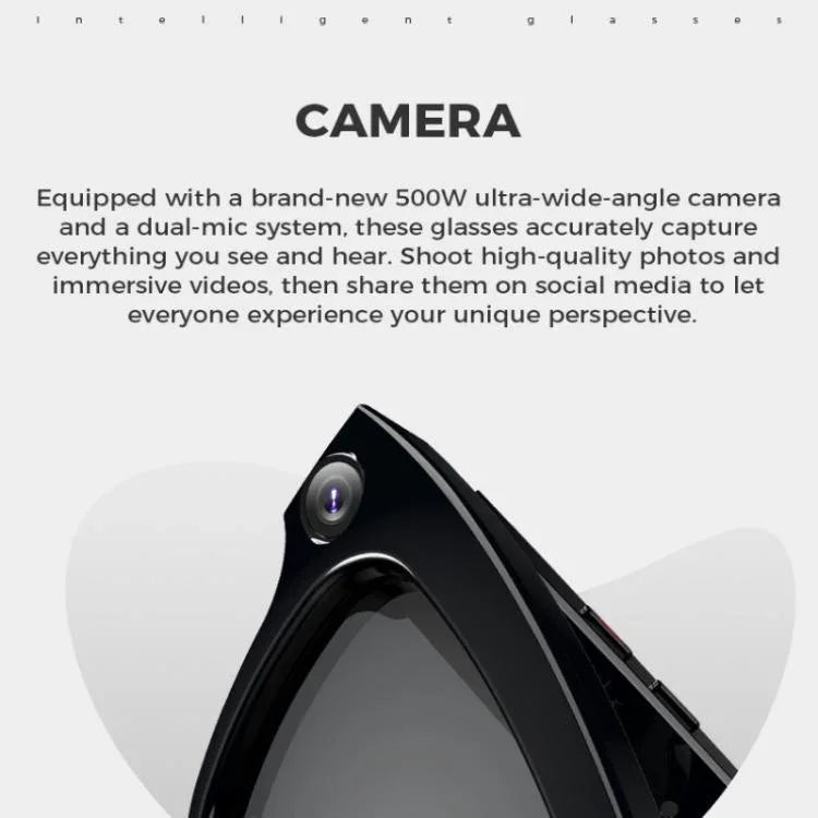 M01 Smart Glasses, with HD Camera, Support Bluetooth Call, AI Intelligent Translation