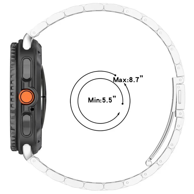 纖細三珠不鏽鋼錶帶，適用於 Samsung Galaxy Watch8 / Watch8 Classic
