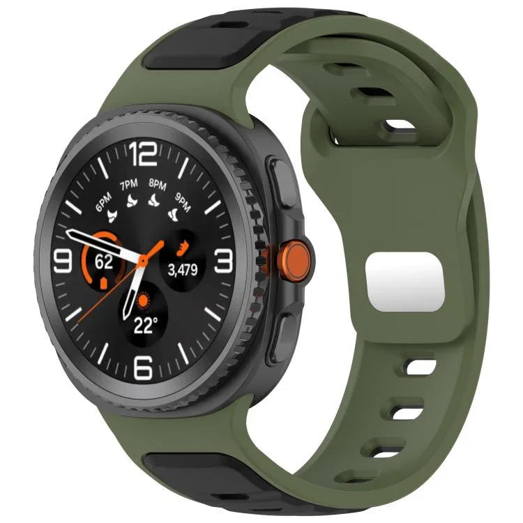 反扣雙色矽膠錶帶，適用於 Samsung Galaxy Watch8 / Watch8 Classic