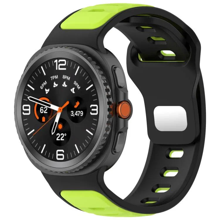 反扣雙色矽膠錶帶，適用於 Samsung Galaxy Watch8 / Watch8 Classic