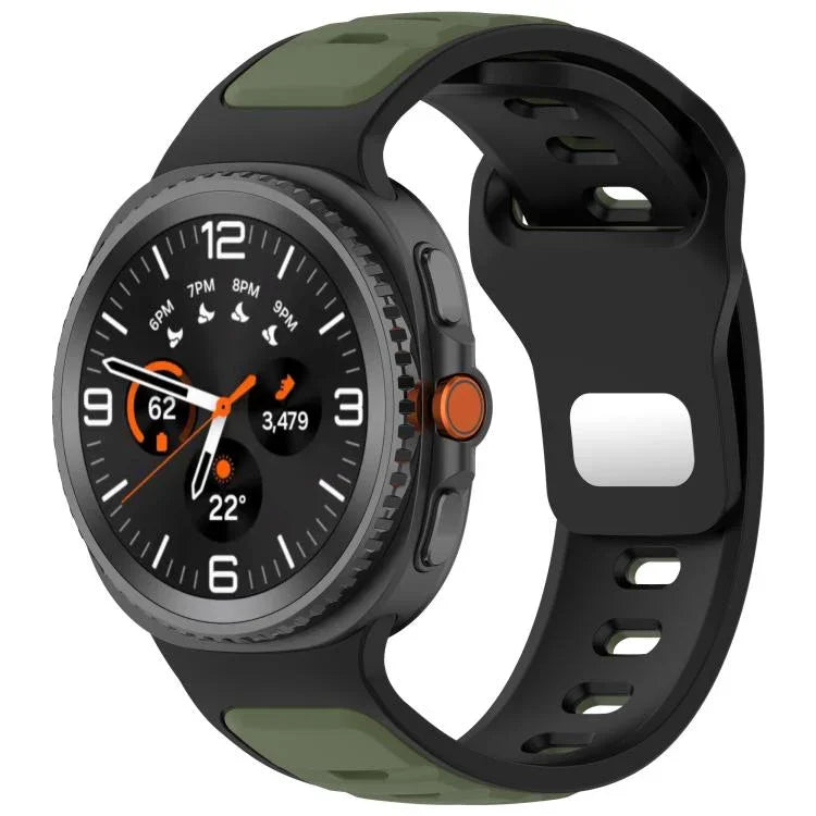 反扣雙色矽膠錶帶，適用於 Samsung Galaxy Watch8 / Watch8 Classic