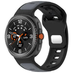 反扣雙色矽膠錶帶，適用於 Samsung Galaxy Watch8 / Watch8 Classic