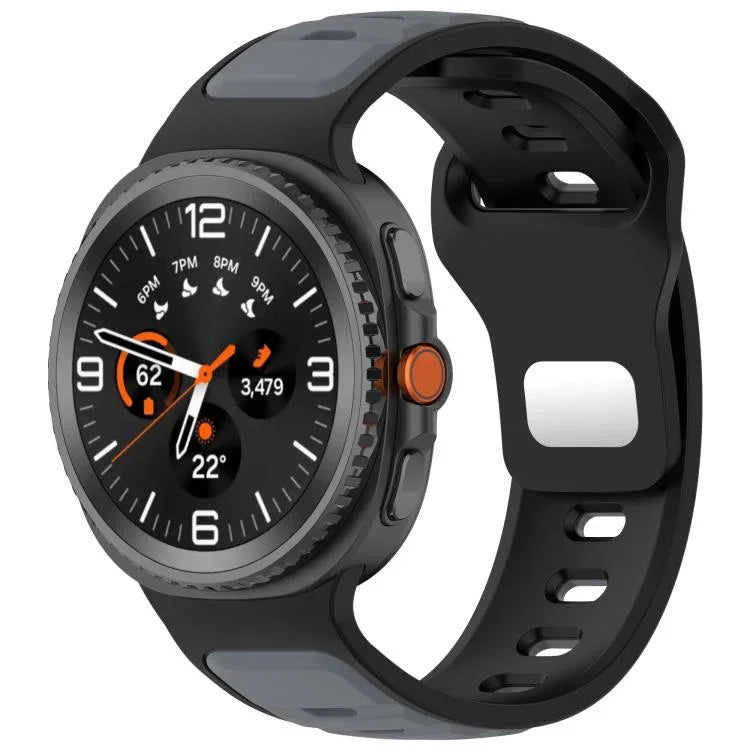 反扣雙色矽膠錶帶，適用於 Samsung Galaxy Watch8 / Watch8 Classic