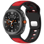 反扣雙色矽膠錶帶，適用於 Samsung Galaxy Watch8 / Watch8 Classic