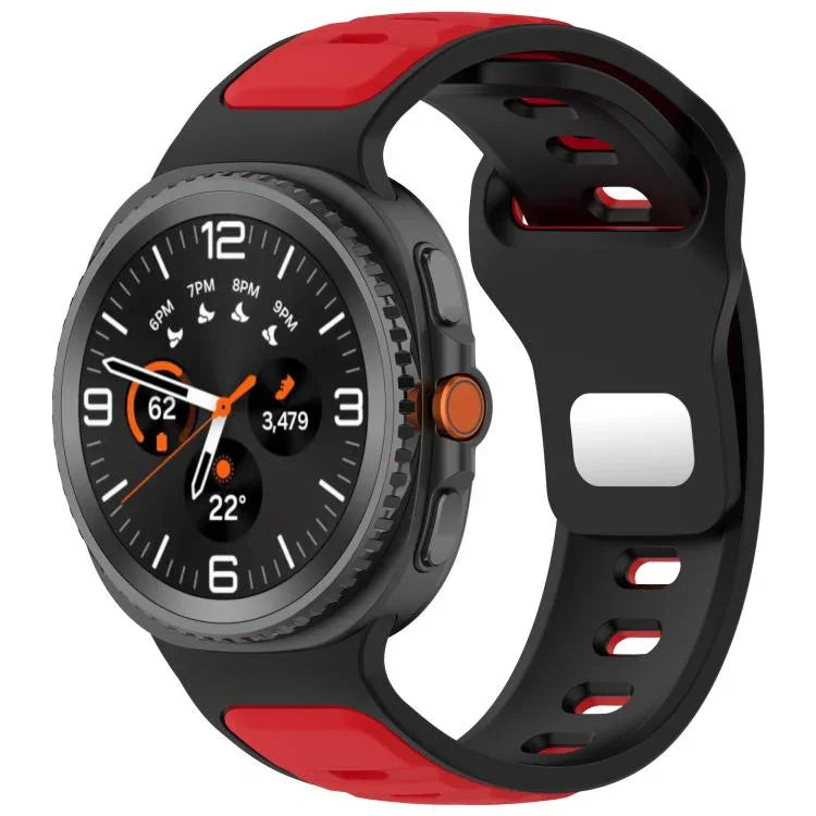 反扣雙色矽膠錶帶，適用於 Samsung Galaxy Watch8 / Watch8 Classic